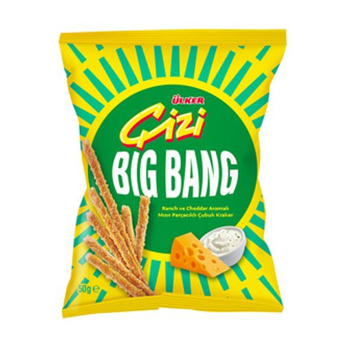 ULKER CIZI BIG BANG 50GR RANCH SOS-CHEDDAR AROMASI