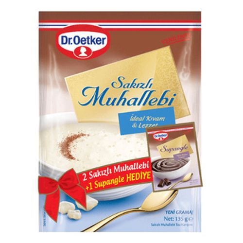 DR.OETKER SAKIZLI MUHALLEBI 2x135GR + SUPANGLE 135GR